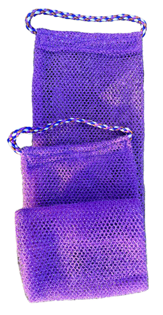 AFRICAN EXFOLIATING BODY SPONGE NET (SAPO) | PURPLE | 1 PCS